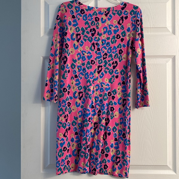 Pink multi color leopard Lilly Pulitzer knit dress - Picture 4 of 4